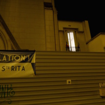 L'église Sainte Rita occupée © VD - PT.