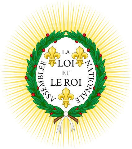 En photo : L'emblème de l'Assemblée nationale française de 1789 à 1792 © Mlkh 1234.