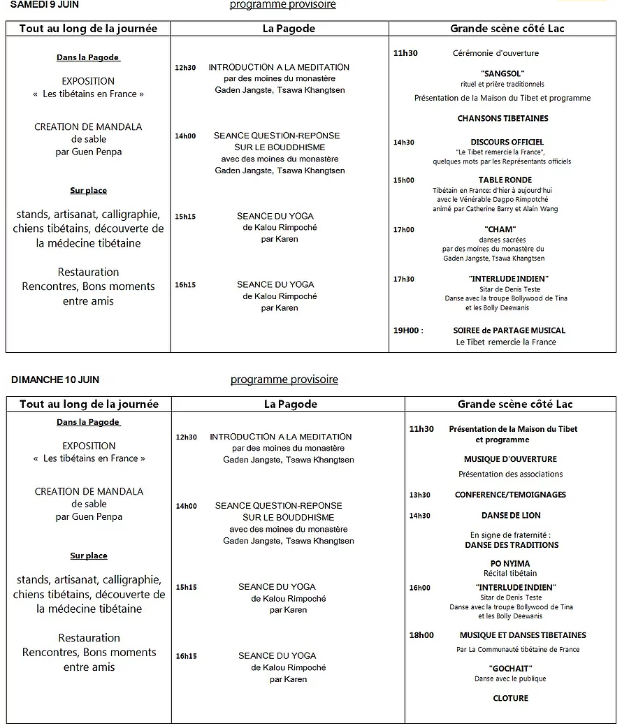 Le Tibet remercie la France au festival culturel du Tibet et des peuples de l'Himalaya