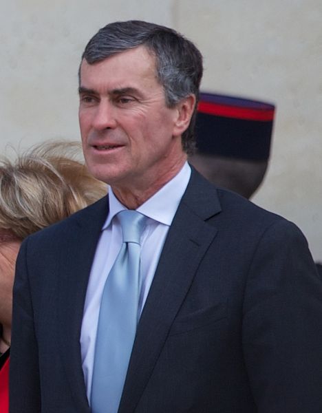 Jérôme Cahuzac lors de la cérémonie d'investiture du président de la République française le 15 mai 2012, cour d'honneur du Palais de l'Élysée, Paris © Cyclotron CC-BY SA 3.0
