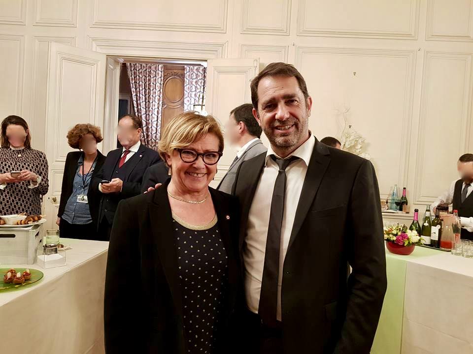 Patricia Gallerneau et Christohe Castaner le 24 janvier 2018 © Souvenirs sur la page Facebook de Patricia Gallerneau.