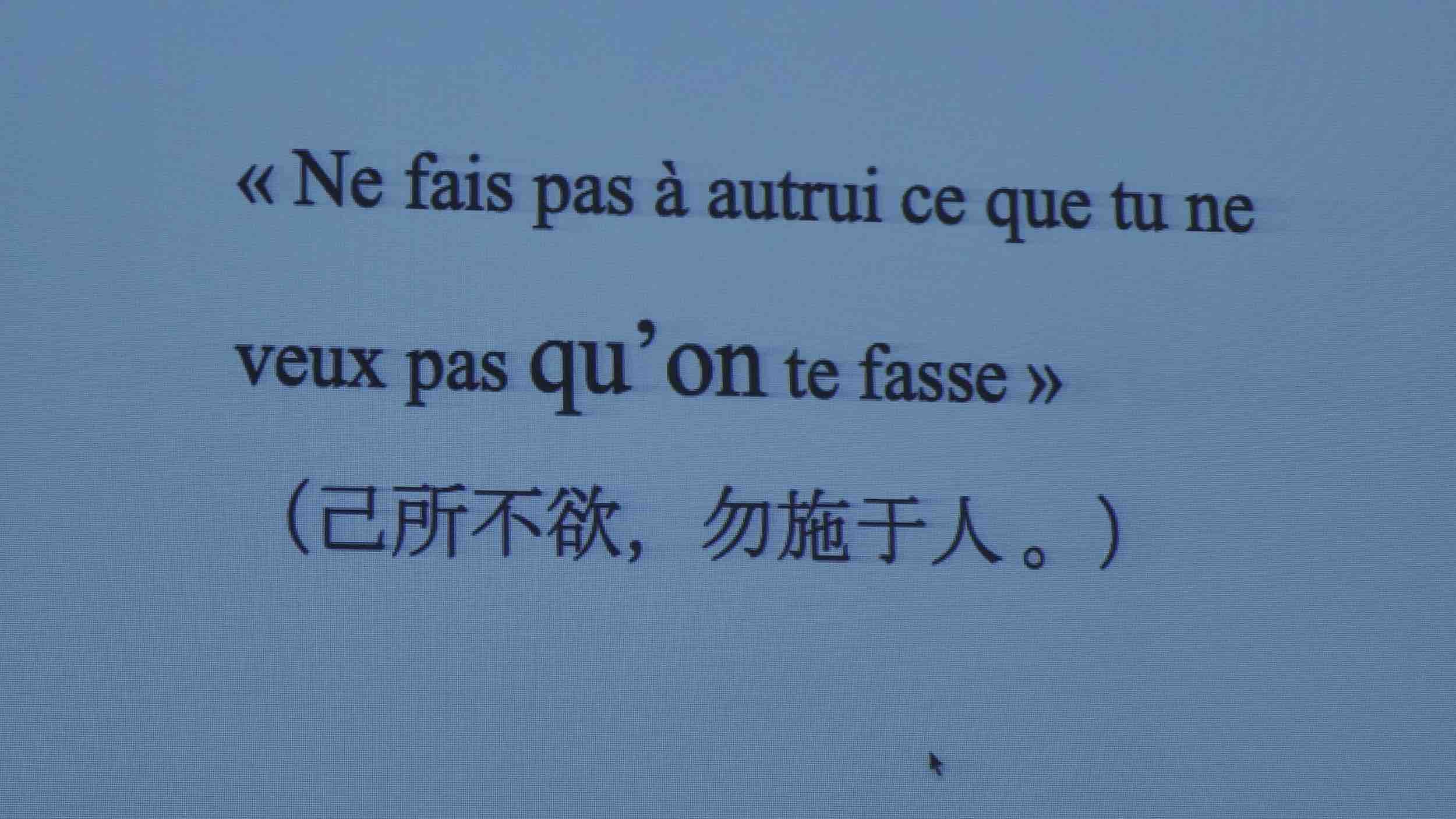 Cliquer sur la photo pour l'agrandir - le mot de la fin du Pr Xiaoxia WANG, dernière intervention chinoise au colloque © photo VD/RGIP