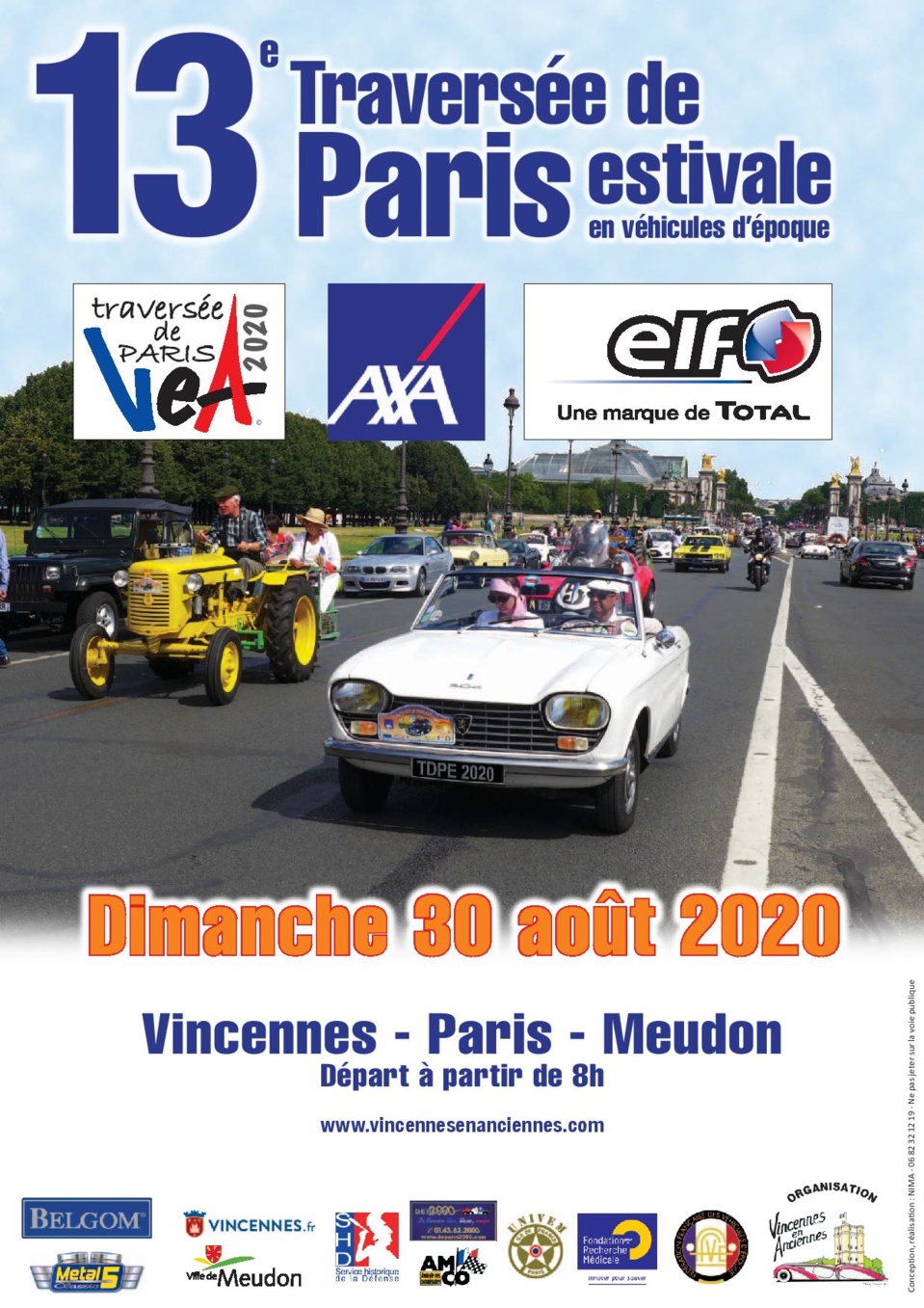 13e Traversée de Paris estivale en Anciennes