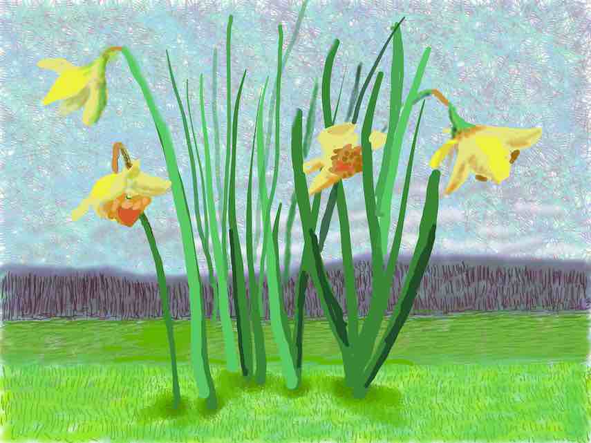David Hockney, No.118, 16th March 2020, iPad painting © David Hockney