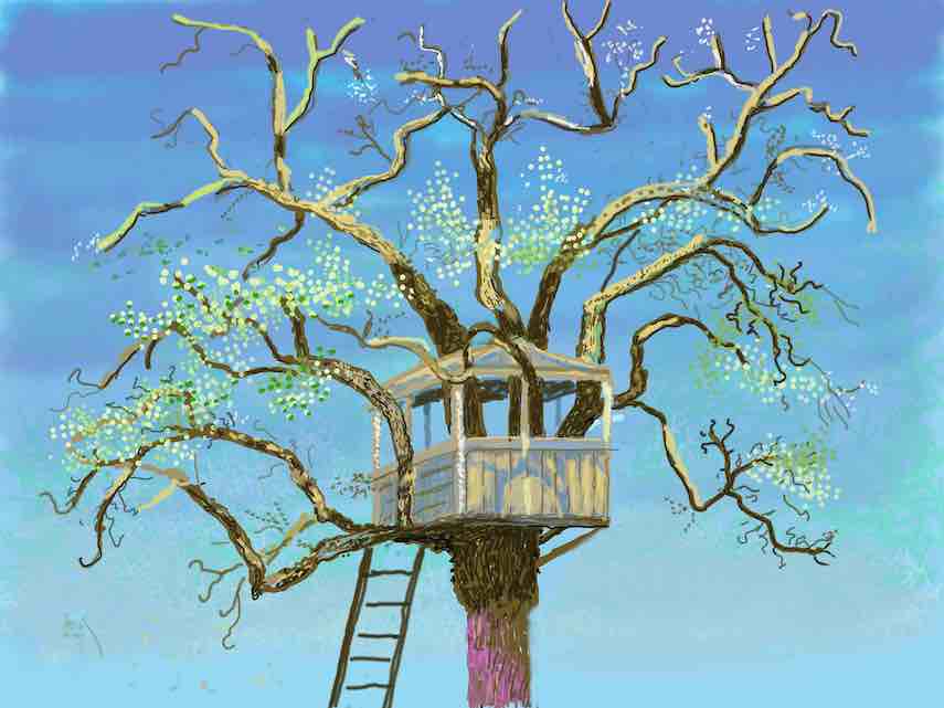 David Hockney, No. 125, 19th March 2020, iPad drawing © David Hockney