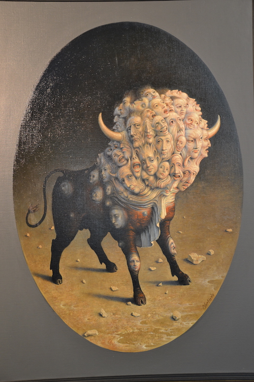 La Foule, peinture de Claude Verlinde © VD - PT.