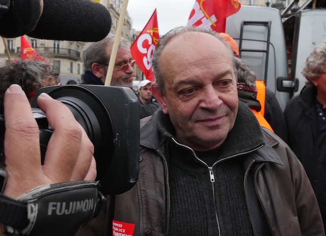 Patrick Muller Secrétaire général de l'Union des Services publics de la Ville de Paris - CGT © VD - PT