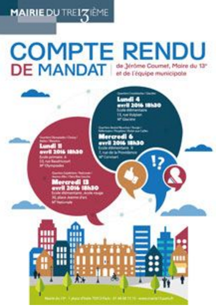 Compte-rendu de mandat du maire du 13e arrondissement de Paris © mairie13.paris.fr
