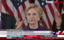 Donald Trump Président : l'ouverture d'esprit doit permettre à l'Amérique de rester unie selon Hillary Clinton