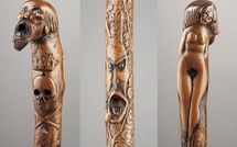 Une canne à la République et une canne érotique et satirique à l’Hôtel Drouot