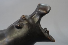 Lot 81 Hippopotame par François Pompon - détail Gueule ouverte Etude E. Aubert