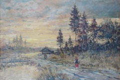 lot 182 - Scène paysanne de Russie par  K. Korovine Etude E. Aubert