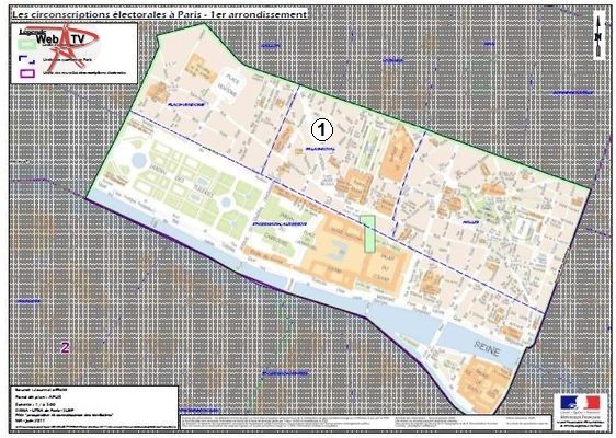 1er arrondissement les circonscriptions législatives 2012 (c) Ministère de l'Intérieur