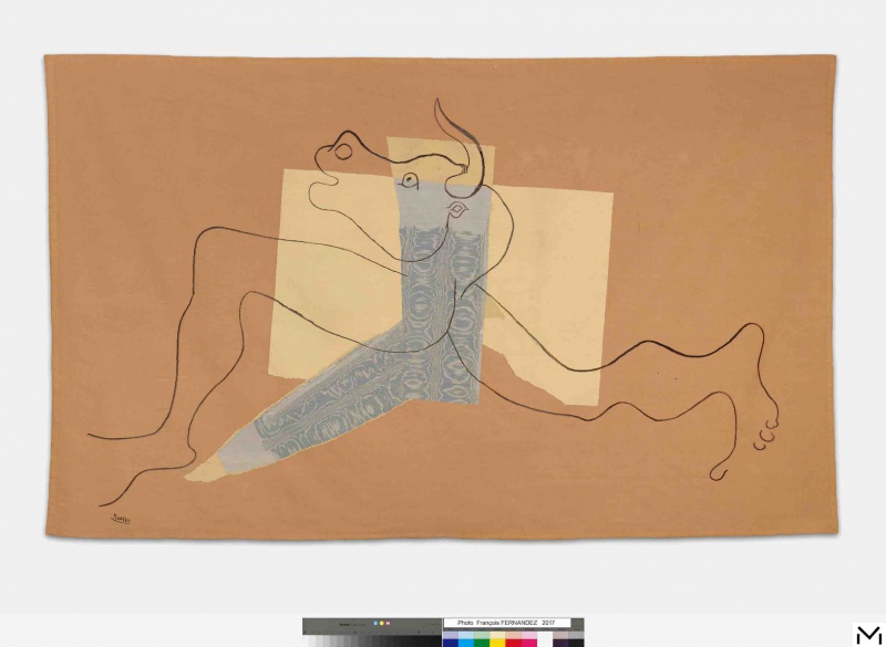 Tapisserie Picasso et Marie Cuttoli, Le Minotaure, 1935, Musée Picasso Antibes © Succession Picasso 2021