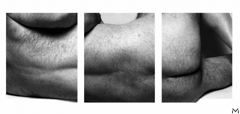 Revolving Back, Three Panels, Left, 1990