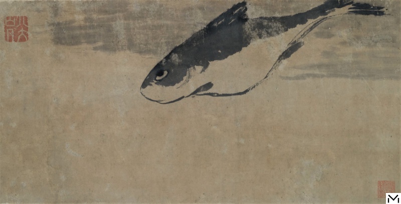 Zhu Da (1626-1705), dit Bada Shanren - Poisson (détail), non daté © Musée d’art de Hong Kong