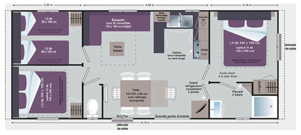 Mobil Home 6/7 personnes