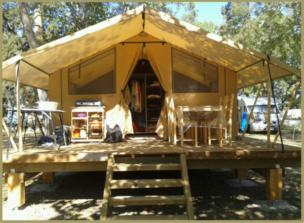 Tente toile et bois / Eco-lodge