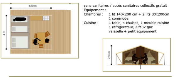 Tente toile et bois / Eco-lodge