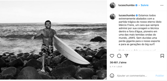 Capture d'écran Instagram Lucas Chumbo