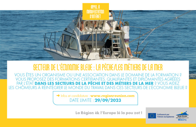 AMI - Professionnalisation et qualification des chômeurs dans le secteur de l’économie bleue : la pêche/les métiers de la mer