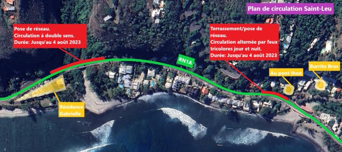 Chantier des eaux usées à Saint-Leu : Informations et plans de circulation