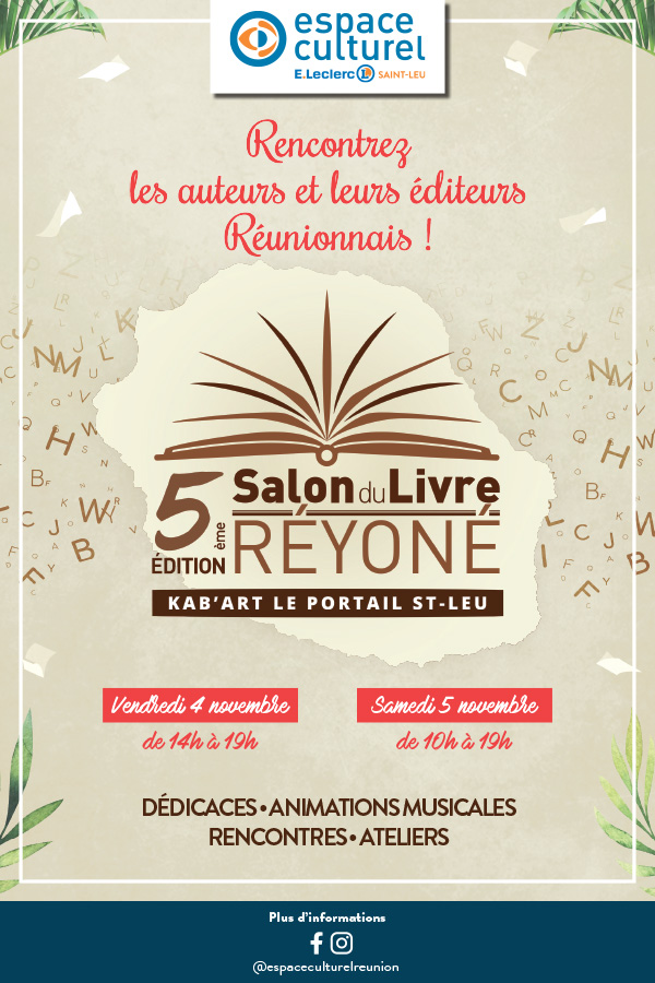 Le Salon du Livre Réyoné est de retour à Saint-Leu vendredi et samedi