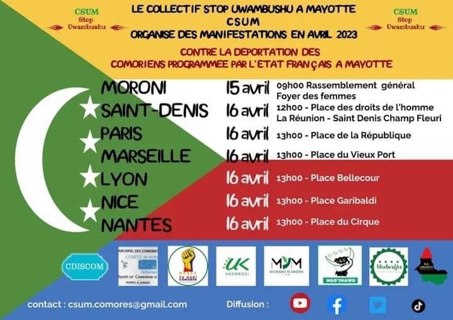 Les Comoriens de métropole appellent à manifester le 16 avril 