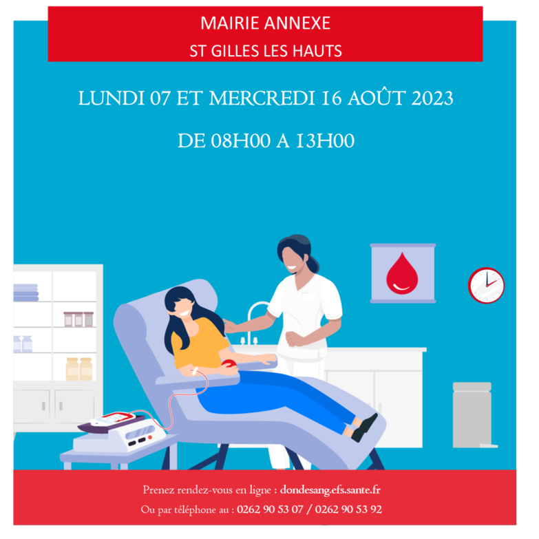 Deux collectes de sang à la mairie annexe de Saint-Gilles-les-Hauts