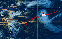 La tempête tropicale modérée Cherono à 2.145 km de la Réunion