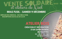 Vente solidaire et ateliers de Noël, ressourcerie de Bras-Fusil, samedi 11 décembre