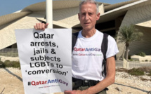 Un militant LGTB+ britannique manisfeste au Qatar, la police intervient