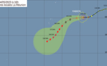 La tempête Fabien est à environ 3.000 km de La Réunion