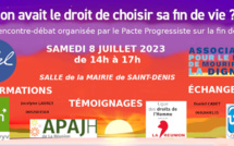 Fin de vie : rencontre-débat samedi 8 juillet à Saint-Denis