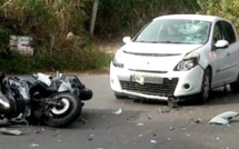 Violente collision entre une voiture et une moto