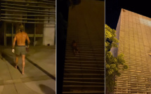 Vidéo : Il escalade à mains nues la façade du bâtiment Cimendef à Saint-Paul